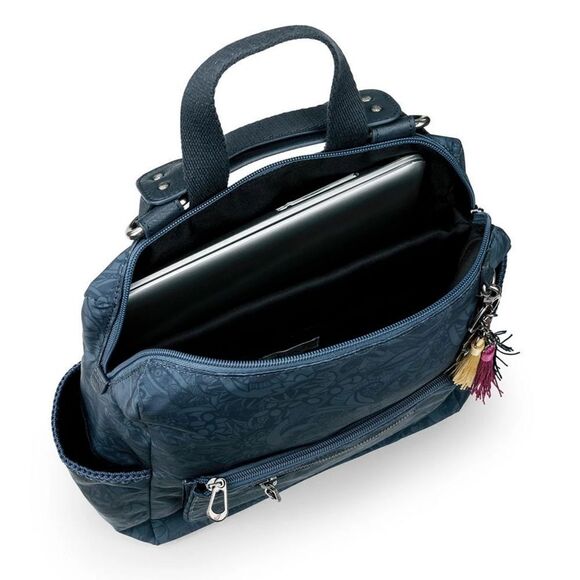 New! SAKROOTS Recycled Eco-Twill Loyola Convertible Backpack Crossbody Bag Blue - Picture 5 of 6